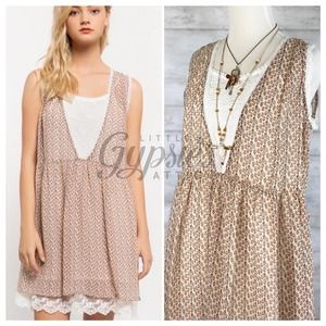 POL Farmhouse Babydoll Tunic Dress